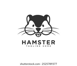 Ícone de vetor plano Hamster. Design de logotipo mínimo Hamster perfeito para lojas de animais de estimação e branding.