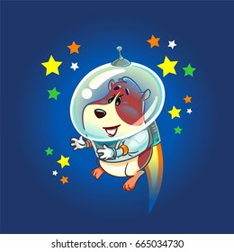 hamster flying in space