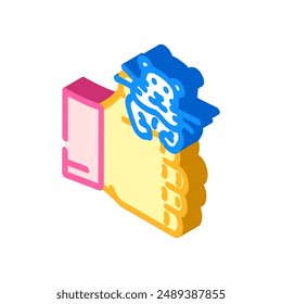 hamster hand pet isometric icon vector. hamster hand pet sign. isolated symbol illustration