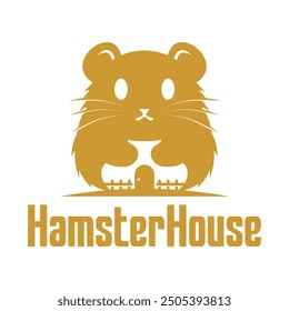 hamster house minimalist logo design