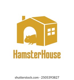 hamster house minimalist logo design