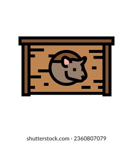 hamster house pet cute color icon vector. hamster house pet cute sign. isolated symbol illustration