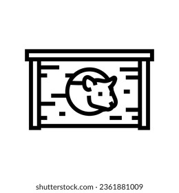 hamster house pet cute line icon vector. hamster house pet cute sign. isolated contour symbol black illustration