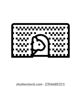 hamster house pet line icon vector. hamster house pet sign. isolated contour symbol black illustration