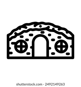 hamster house pet line icon vector. hamster house pet sign. isolated contour symbol black illustration