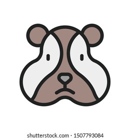 Hamster icon in filled outline style