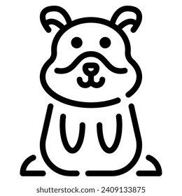 Hamster-Symbol-Illustration für Web, App, Infografik usw.