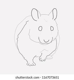 Hamster icon line element. Vector illustration of hamster icon line isolated on clean background for your web mobile app logo design.