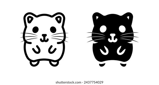 Hamster icon. for mobile concept and web design. vector illustration