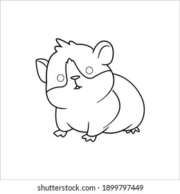 Hamster icon outline animal design