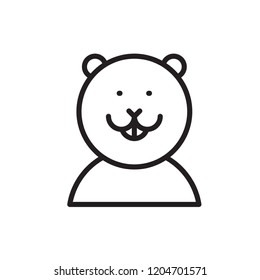 hamster icon vector. animals icon vector line style