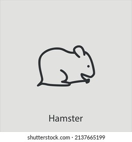 Hamster-Symbol, Vektorsymbol.Editable stroke.linear style sign for use web design and mobile apps,logo.Symbol illustration.Pixel Vektorgrafiken - Vektorgrafik