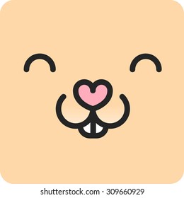 Hamster icon vector. Simple animal illustration.