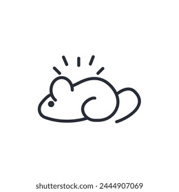 hamster icon. vector.Editable stroke.linear style sign for use web design,logo.Symbol illustration.