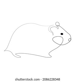 Hamster-Linie Art-Vektorgrafik