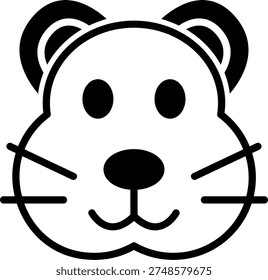 Hamster Line Fill Style Icon