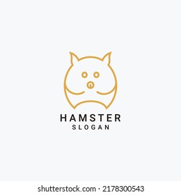 Icono de diseño del logotipo de Hamster vectorial