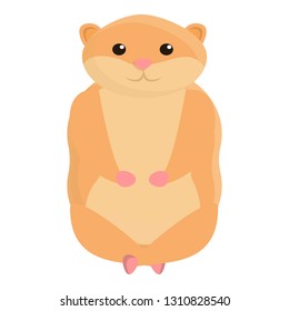 Hamster meditation icon. Cartoon of hamster meditation vector icon for web design isolated on white background