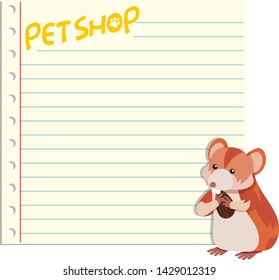 Ein Hamster auf Notenvorlage zur Illustration