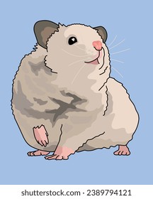Hamsterhähnchen Graue Draufsicht
