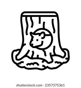 hamster pet house line icon vector. hamster pet house sign. isolated contour symbol black illustration