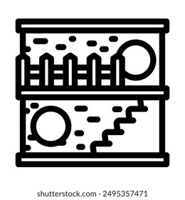 hamster pet house line icon vector. hamster pet house sign. isolated contour symbol black illustration