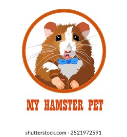 Ícone de animal de estimação Hamster. Ilustração vetorial.