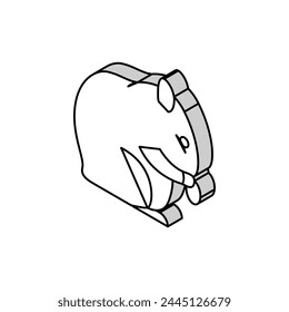 hamster pet isometric icon vector. hamster pet sign. isolated symbol illustration