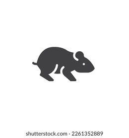 Hamster pet vector icon. Rat rodent filled flat sign for mobile concept and web design. Mouse animal glyph icon. Symbol, logo illustration. Vector graphics