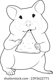 Patatas fritas de hámster de patata de animales Vector gráfico Ilustración de arte