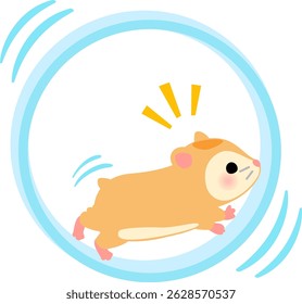 Hamster correndo em uma roda