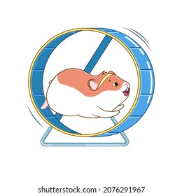 Hamster auf dem Laufrad, Sportgrafik