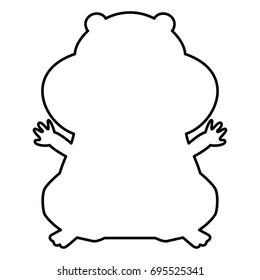 Hamster silhouette icon .