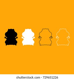 Hamster silhouette icon .