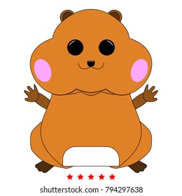 Hamster silhouette icon .