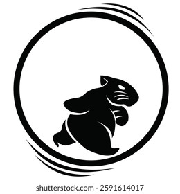 Hamster silhouette vector illustration set