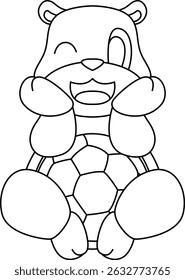 Hamster Jogador de futebol Futebol Animal Vetor Ilustração de Arte Gráfica
