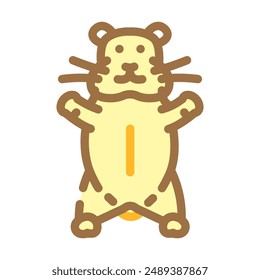 hamster standing pet color icon vector. hamster standing pet sign. isolated symbol illustration