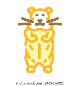 hamster standing pet color icon vector. hamster standing pet sign. isolated symbol illustration