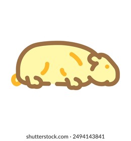 hamster standing pet color icon vector. hamster standing pet sign. isolated symbol illustration