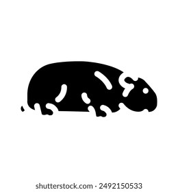 hamster standing pet glyph icon vector. hamster standing pet sign. isolated symbol illustration