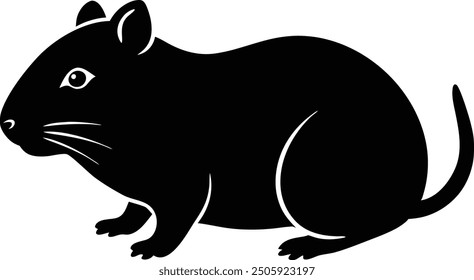  hamster this is a editable eps file vector silhouette illustration 