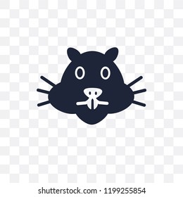 Hamster transparent icon. Hamster symbol design from Animals collection. Simple element vector illustration on transparent background.