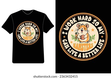 Hamster T-Shirt Design, Typografie T-Shirt Design, Cute Hamster T-Shirt, Funny Tee, Hamster Lover Shirt, Hamster Graphic Tee.