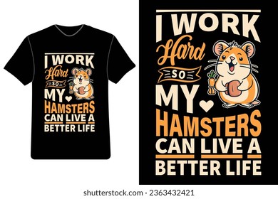 Hamster T-Shirt Design, Typografie T-Shirt Design, Cute Hamster T-Shirt, Funny Tee, Hamster Lover Shirt, Hamster Graphic Tee.