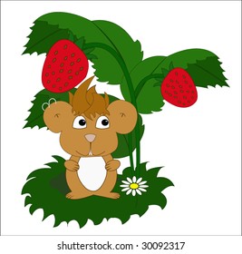 Hamster unter Baumbeeren