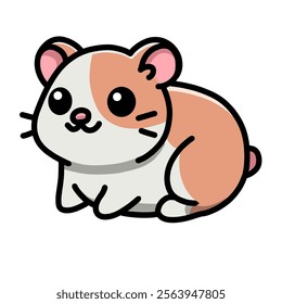 hamster vector design illustration, hamster icon, hamster logo, hamster sticker, animal design, very good as a sticker.