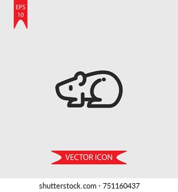 Hamster vector icon, illustration symbol