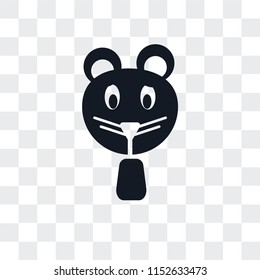 Hamster vector icon isolated on transparent background, Hamster logo concept
