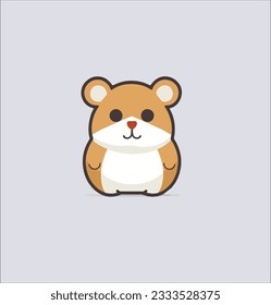 Hamster vector illustration design. cartoon cute hamster animal